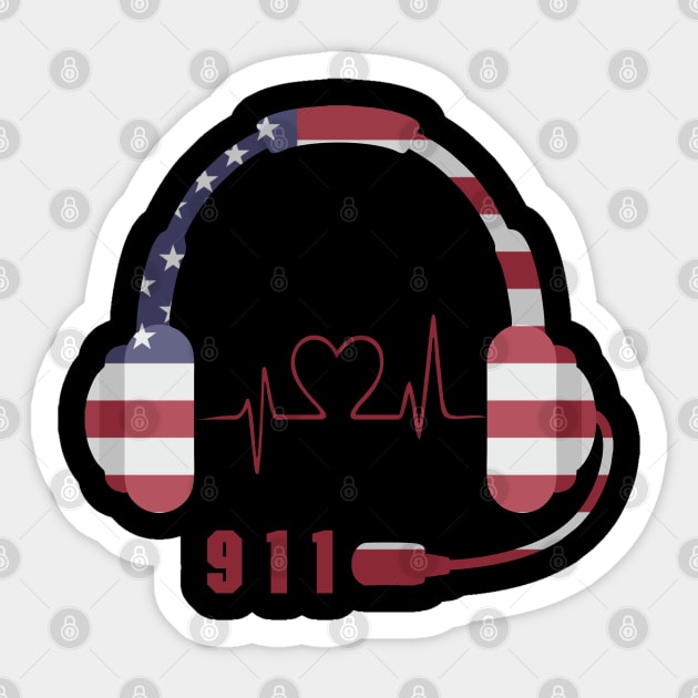 911 Dispatcher Sticker by copacoba